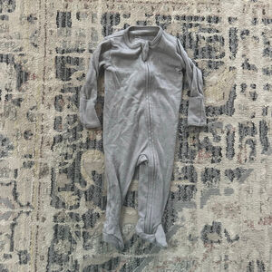 Baby Woolino Gray 3-6 Months 100% Wool Footie